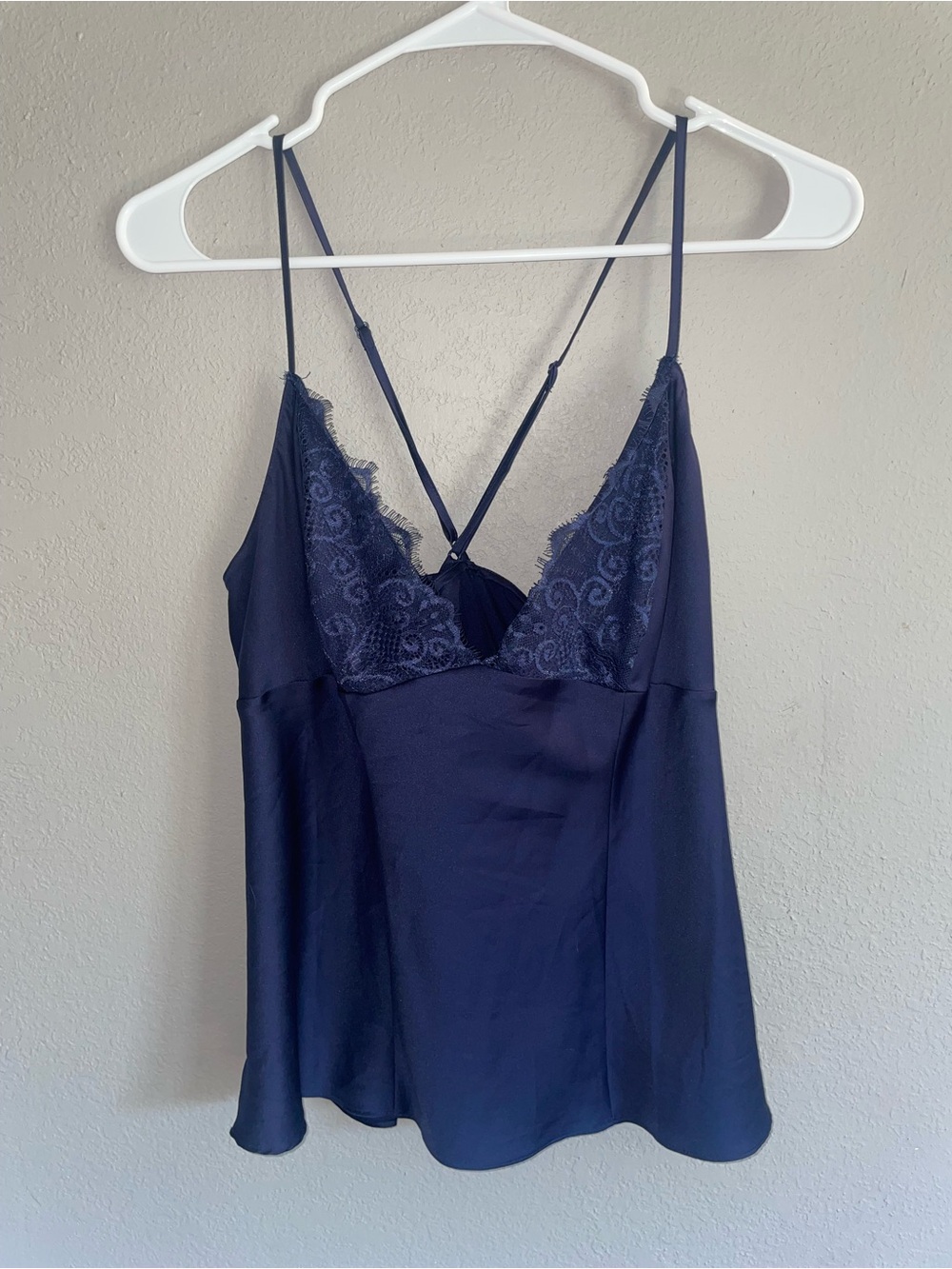 Women's Guess Navy Lace-Trim Camisole